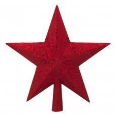 Χριστουγεννιάτικη Κορυφή Δέντρου Αστέρι Κόκκινο με Στρας (20cm)